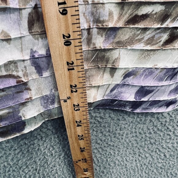 Alfred Dunner Women Top Small Petite White Purple Floral Ruffle Pullover Shirt - Picture 8 of 9